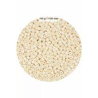 Beyaz Renk 4 mm Yaklaşık 1100 adet / 100 gram Cam Boncuk Oya Yazma Bileklik ve Kolye