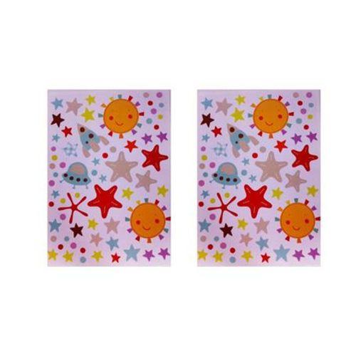 2 Adet Defter Sticker,Laptop Sticker  Uzaylı Desenli Pvc 70X50X0,5Cm