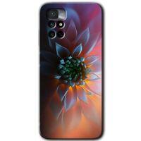 Xiaomi Redmi Note 11 4G Kılıf HD Desen Baskılı Arka Kapak+Temperli Cam - Çiçek Motif