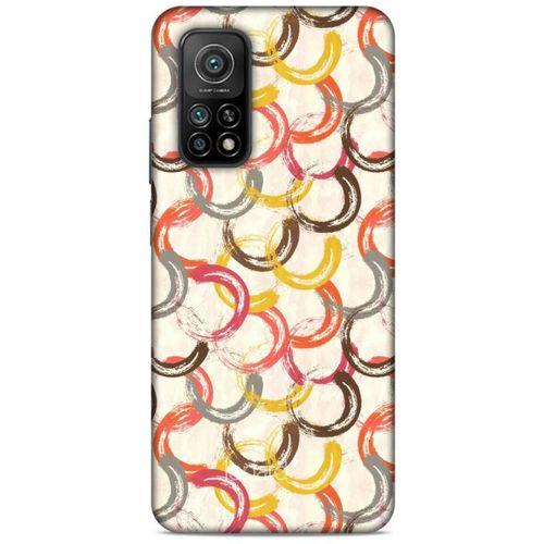 Xiaomi Mi 10T 5G Kılıf Pastel Renkler (33) Hybrid Kılıf Kahverengi Turuncu