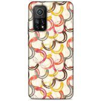 Xiaomi Mi 10T 5G Kılıf Pastel Renkler (33) Hybrid Kılıf Kahverengi Turuncu