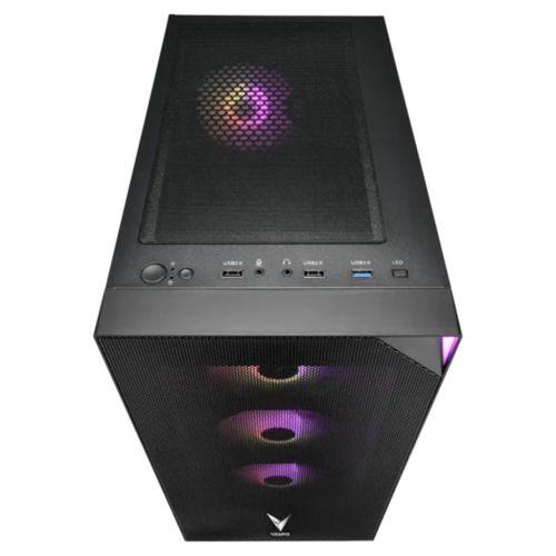 VENTO VG3400S Mid Tower, Siyah, Temperli Cam, RGB, ATX GAMING KASA (PSU YOK)