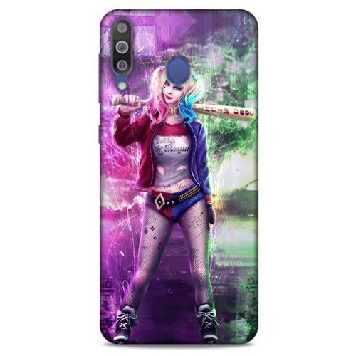 Samsung Galaxy M30 Uyumlu Kılıf Harley Quinn (30) Silicone Case Koyu kahverengi