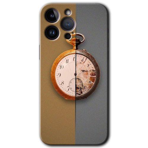 iPhone 14 Pro Max Kılıf HD Desen Baskılı Arka Kapak - Temperli Cam - Clocks Artwork
