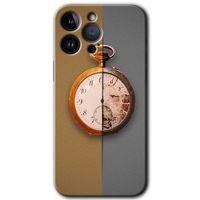 iPhone 14 Pro Max Kılıf HD Desen Baskılı Arka Kapak - Temperli Cam - Clocks Artwork