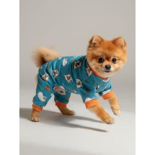 Puggy Pie Köpek Pijama Tulum | Küçük Irk Pamuklu Köpek Tulumu | Tüy Dökülmesini Azaltır | Penye Dog Pajamas