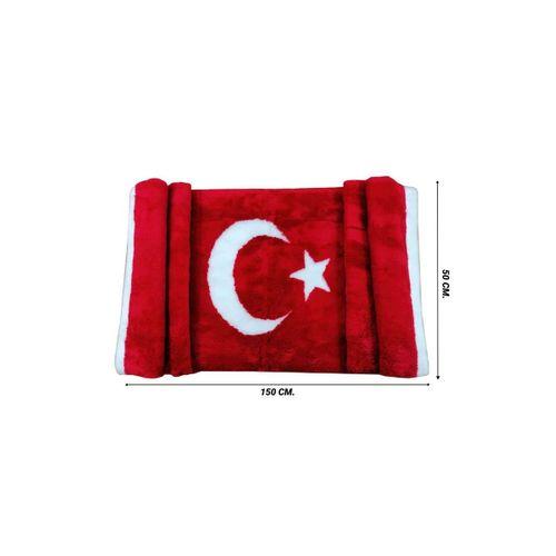 Oto Torpido Üstü Peluş Örtü Türk Bayrağı Desenli Tasarım