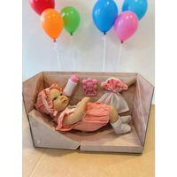 SH59998 40 CM TAM VİNİL BEBEK EMZİKLİ HAVLULU