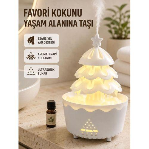 250 Ml Şans Ağacı Hava Nemlendirici Çok Renkli Işıklı Aroma Cihazı