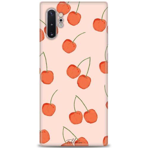 Samsung Galaxy Note 10 Plus Kılıf HD Baskılı Kılıf - Büyük Kirazlar + Tam Ekran Koruyucu