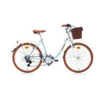 Carraro Juliana 24'' Jant 7 vites Şehir Bisikleti Beyaz-Turkuaz-Kahverengi