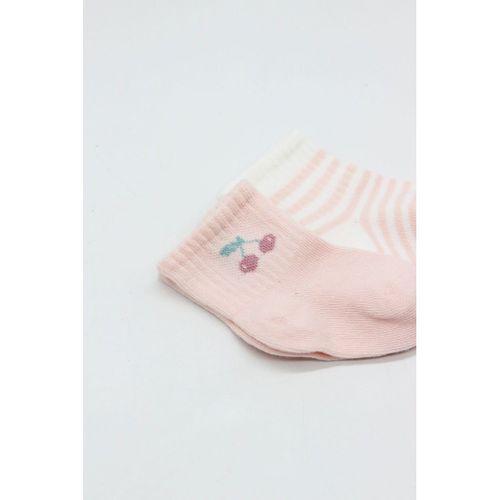 Bistyle Bistyle Little Girl Penye Soket Çorap 2li 10139 Pembe Ekru