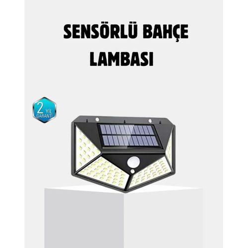 Güneş Enerjili 100 Led Dış Mekan Lamba – Hareket Sensörlü, 2200mah Bataryalı Solar Aydınlatma