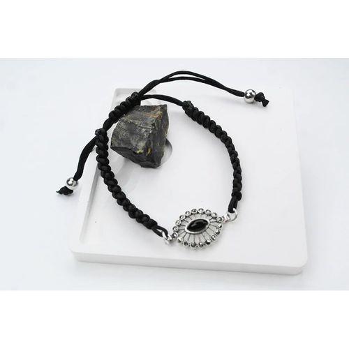 GÖZDE OLTU TAŞI GÜMÜŞ ÇERÇEVE  AYARLANABİLİR  BİLEKLİK