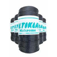 5 Adet Polyester Makrome İpi 68 Füme Gri 100 gr