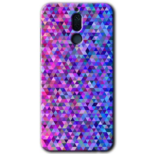 MRCİLETİSİM Huawei Mate 10 Lite Kılıf HD Desen Baskılı Arka Kapak + Temperli Cam - Pixel Mozaik