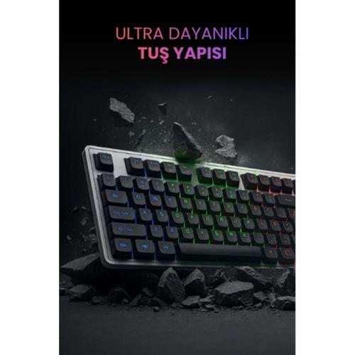 Kablolu Işıklı Gaming Standart Türkçe Q Klavye Ve Mouse Seti