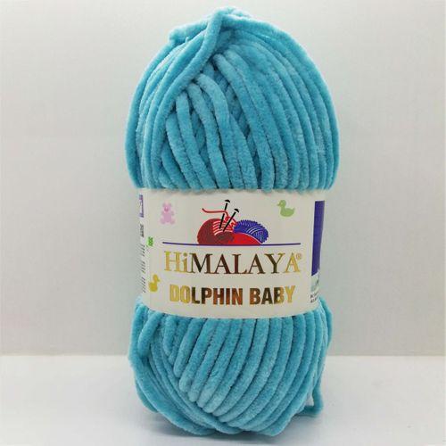 Himalaya Dolphin Baby Kadife Örgü İpi 80315 - Mavi