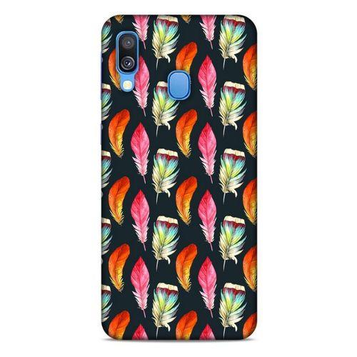 Samsung Galaxy A40 Kılıf Desenli Özel Seri Tüyler (49) Ultra Silikon Kılıf