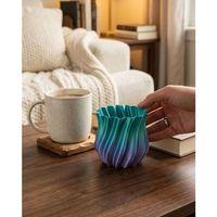 Mavi Degrade Kıvrımlı 3d Vazo Minimal Modern Ev Dekoru