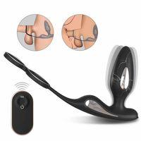 Lightning Rct Şarjlı Kumandalı Testis ve Penis Halkalı Penis Elektrikli Uyarıcı Titreşimli Prostat Milking Vibratör