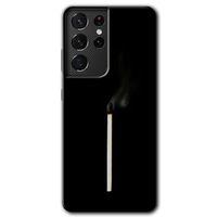 Potkal Hediye Fabrikası Samsung Galaxy S21 Ultra HD Baskılı Kılıf + 9D Tam Ekran Koruyucu - Sönmüş Kibrit