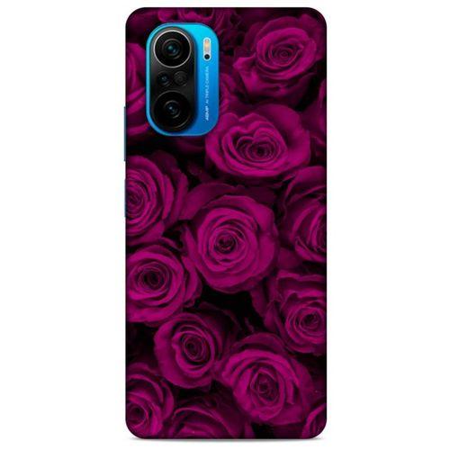 Xiaomi Redmi K40 Uyumlu Kılıf Mor Delisi (33) Hybrid Kılıf Güller