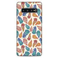 Samsung Galaxy S10 Kılıf Desenli Özel Seri Tüyler (36) Glitter Kılıf