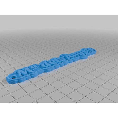 M Angels Anahtarlık 3D Baskı (Bu ürün Sadece Plastik parçadır - Almadan Önce Soru Sorabilirsiniz)