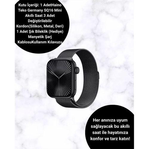 SQ-16 Mini Series 10 Akıllı Saat – 3 Kordon + Hediye Bileklik