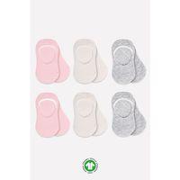 Bistyle Bistyle 6'Lı Silikonlu Babet Penye Çorap BS30101B Pembe Ekru Gri