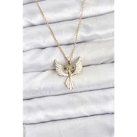 316L Çelik Zincir Gold Renk Anka Kuşu Model Kadın Kolye