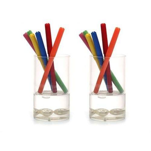 2 Adet Kalemlik Su İçinde İncili Model Ofis Gereci 7X7X13Cm 300Ml