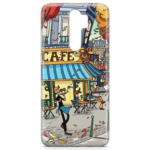 Xiaomi Redmi Note 8 Pro Kılıf Paris Kafe Arka Kapak Koruma Desenli Full Koruyucu