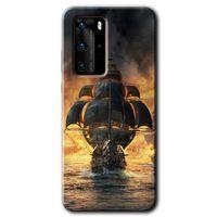 Potkal Hediye Fabrikası Huawei P40 Pro Kılıf HD Desen Baskılı Arka Kapak - Siyah İnci