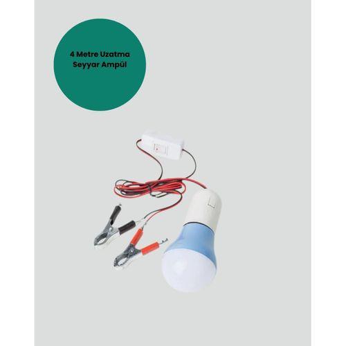 Timsah Kıskaçlı 12v Led Ampul Kamp Ve Acil Durum Lambası