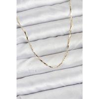 CM 14K Gold Renk İnce Kesim Çubuk Model Zincir Kadın Kolye