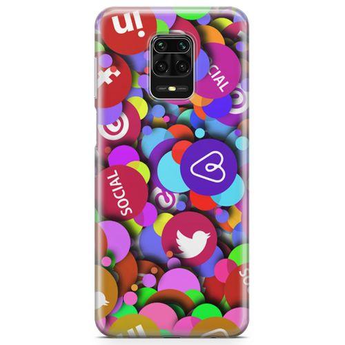 Xiaomi Redmi Note 9s Kılıf Sosyal Şekerleme Arka Kapak Koruma Desenli Full Koruyucu
