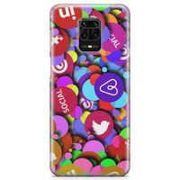 Xiaomi Redmi Note 9s Kılıf Sosyal Şekerleme Arka Kapak Koruma Desenli Full Koruyucu