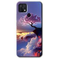 Oppo A15 Kılıf Kapak - Wash Red Wall +Hayalet Ekran Yandan Gözükmez