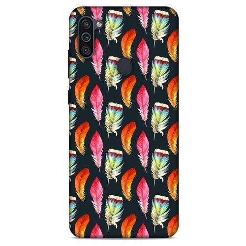 Samsung Galaxy M11 Kılıf Desenli Özel Seri Tüyler (49) Ultra Silikon Kılıf