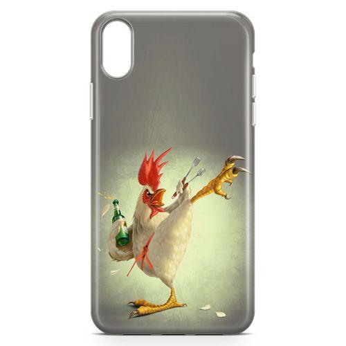 Apple iPhone XR Kılıf Çılgın Tavuk Arka Kapak Koruma Desenli Full Koruyucu