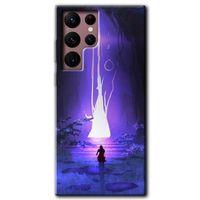 Potkal Hediye Fabrikası Samsung Galaxy S22 Ultra Kılıf HD Desen Baskılı Arka Kapak - Wanderer Silhouette