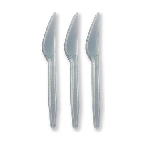 Gri Renk Lüks Plastik Bıçak 25 Adet