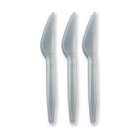 Gri Renk Lüks Plastik Bıçak 25 Adet