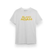 Black Adam Letter Logo Beyaz Kısa kol Erkek Tshirt