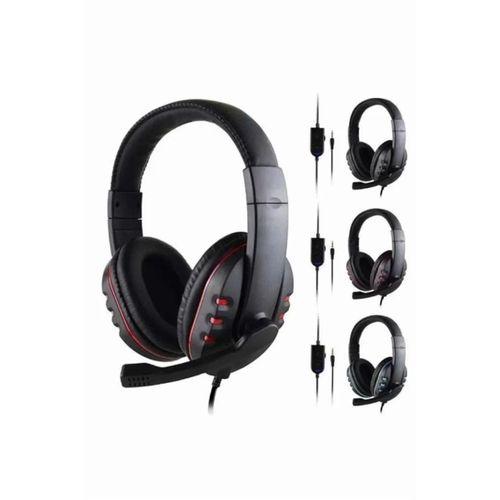 Kulaklığı Kulak Üstü Kablolu Stereo Mikrofonlu Yumuşak Kulak Yastığı