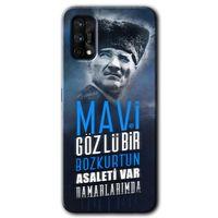 Potkal Hediye Fabrikası Realme 7 Pro Kılıf HD Desen Baskılı Arka Kapak - Bozkurt Atatürk