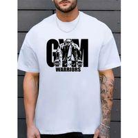 Erkek Baskılı Bisiklet Yaka Erkek T-shirt - Beyaz