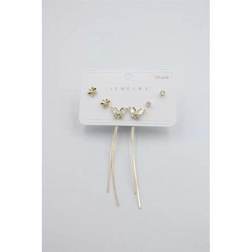 Çoklu Set Küpe - Altın